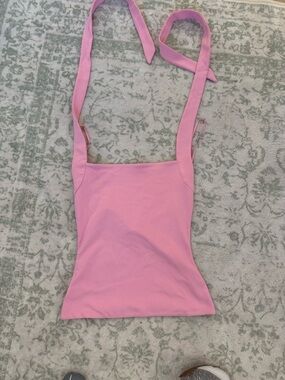 Aritzia Original Contour Optimum Halter Top- Jellybean Pink- Size: XS